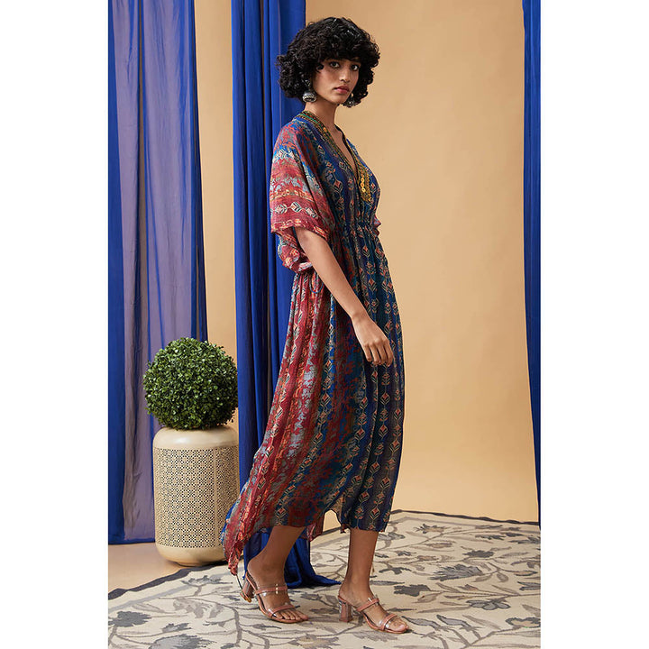 Soup by Sougat Paul Adah Multi-Color Printed Maxi Dress with Inner (Set of 2)