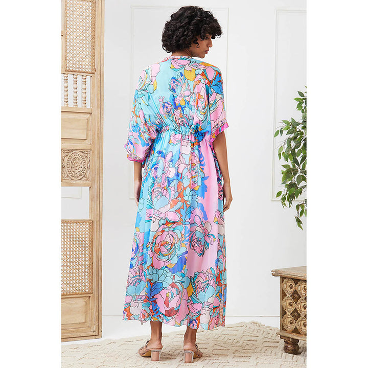 Soup by Sougat Paul Zaynab Blue Floral Maxi Dress