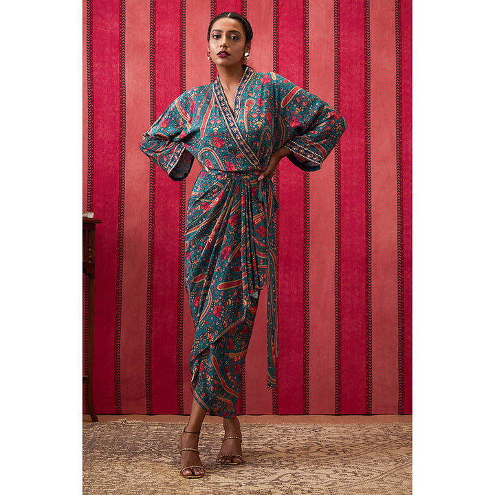 Soup by Sougat Paul Qala Green Paisley Maxi Dress