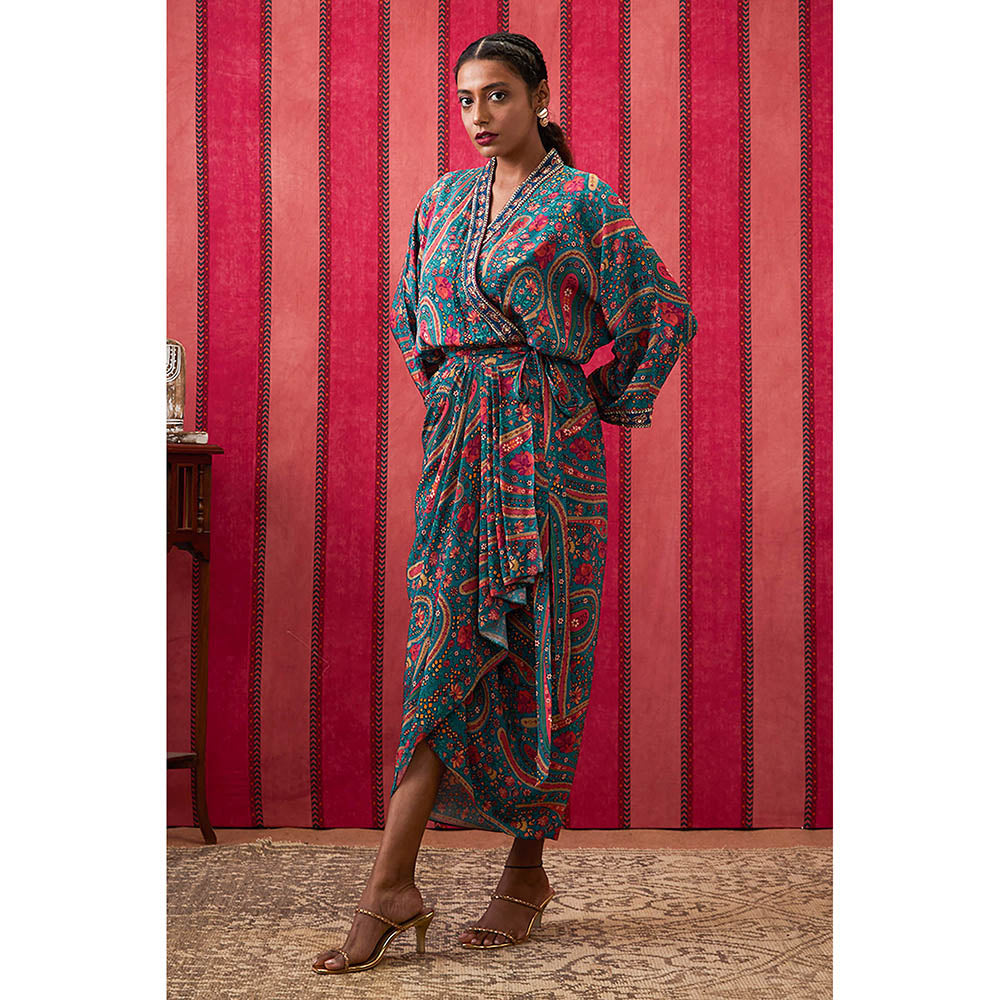 Soup by Sougat Paul Qala Green Paisley Maxi Dress