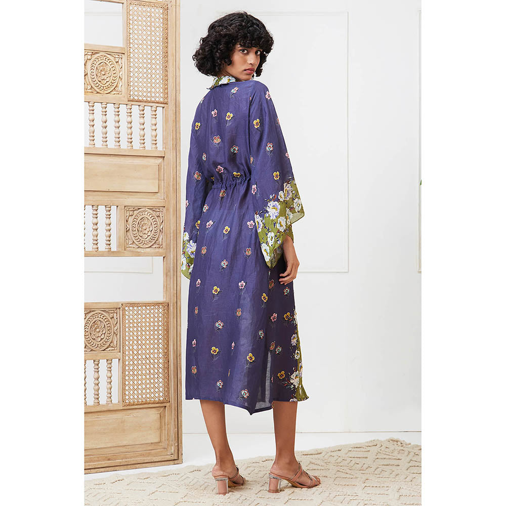 Soup by Sougat Paul Tasnim Multi-Color Floral Midi Dress