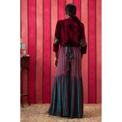 Soup by Sougat Paul Qala Multi-Color Floral Jumpsuit with Jacket (Set of 2)