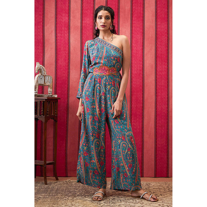 Soup by Sougat Paul Qala Green Paisley Jumpsuit