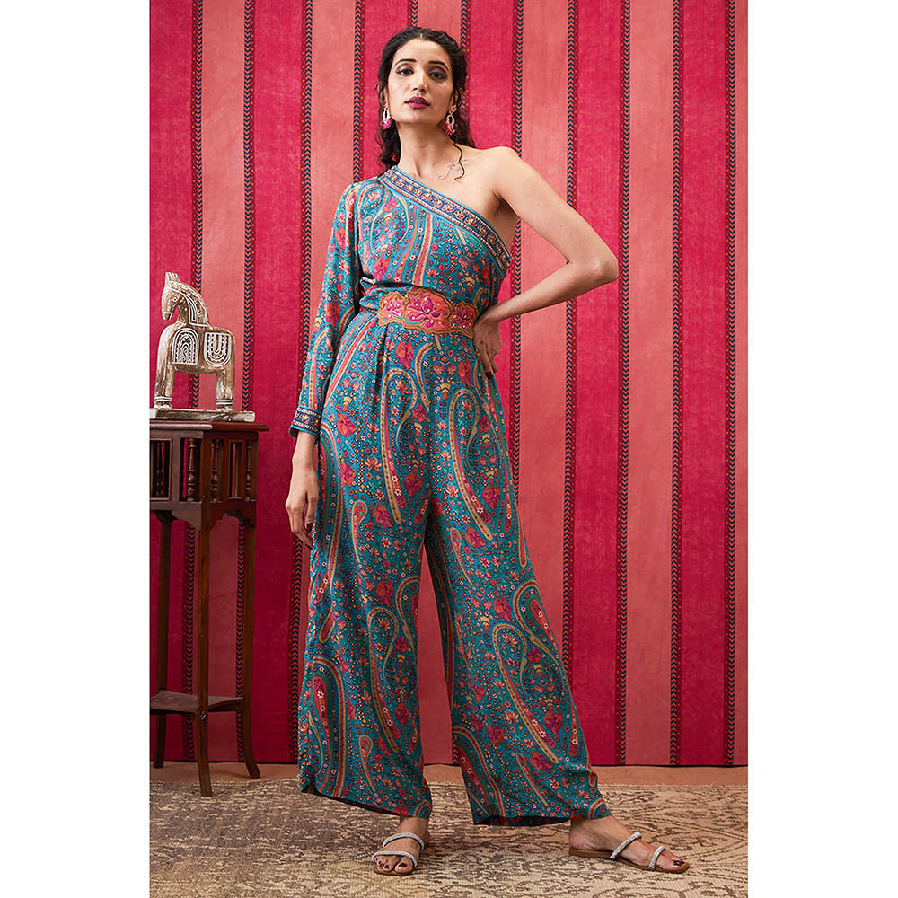 Soup by Sougat Paul Qala Green Paisley Jumpsuit