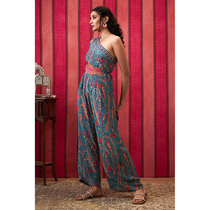 Soup by Sougat Paul Qala Green Paisley Jumpsuit