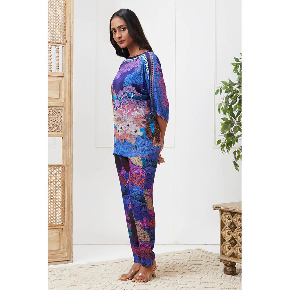 Soup by Sougat Paul Benazir Blue Floral Co-Ord (Set of 2)