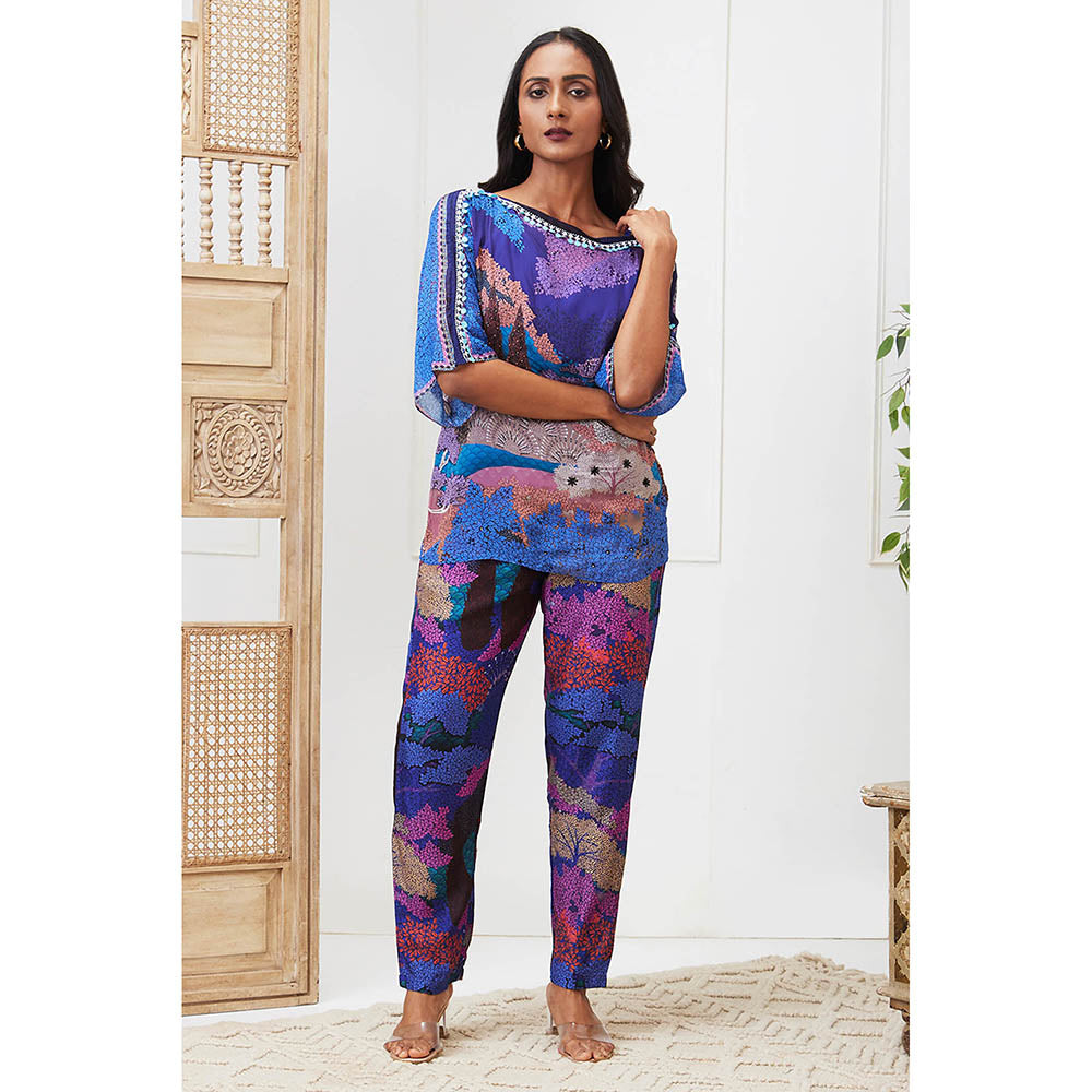 Soup by Sougat Paul Benazir Blue Floral Co-Ord (Set of 2)