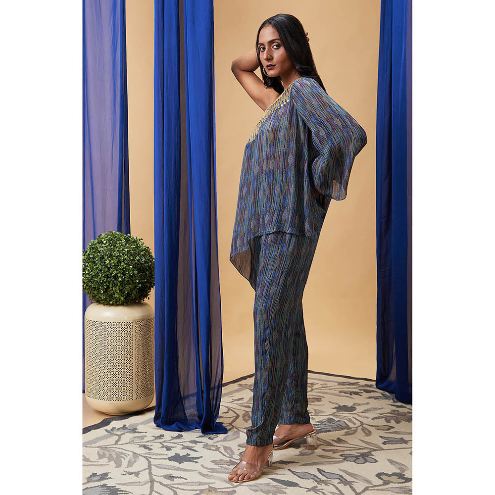 Soup by Sougat Paul Elara Blue Printed Co-Ord (Set of 2)