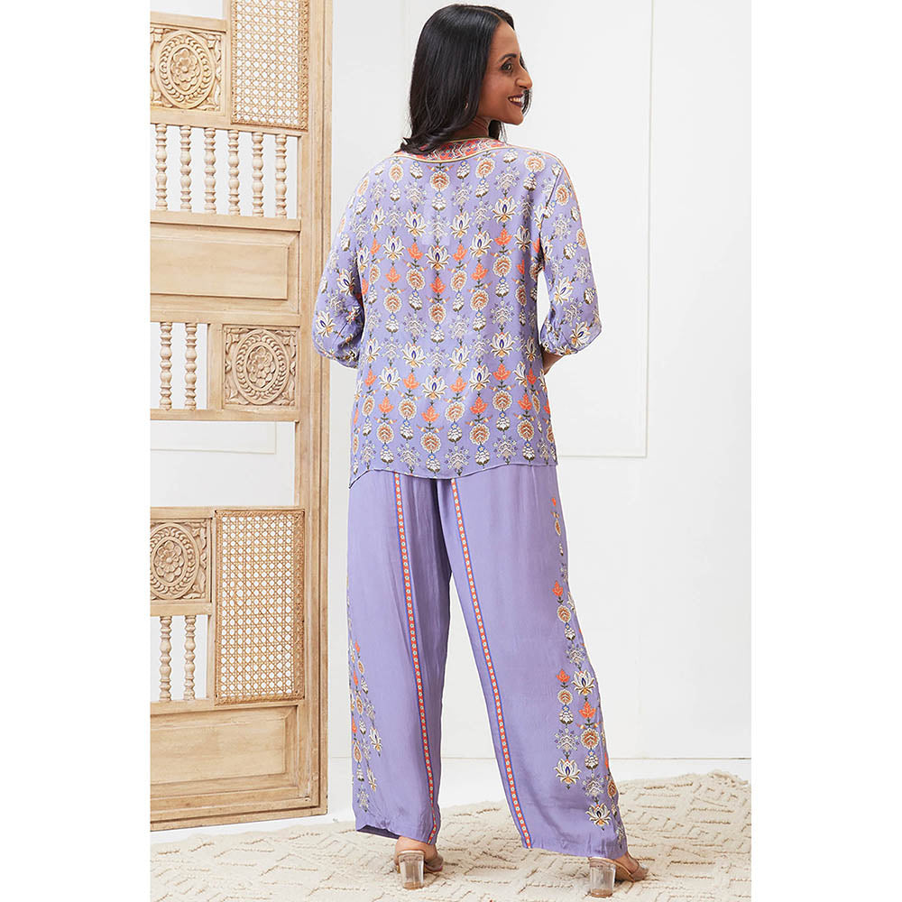 Soup by Sougat Paul Tabriz Lavender Floral Co-Ord (Set of 2)