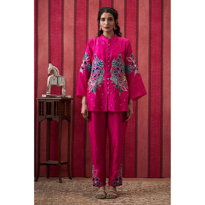 Soup by Sougat Paul Zinnia Pink Floral Co-Ord (Set of 2)