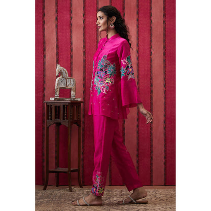 Soup by Sougat Paul Zinnia Pink Floral Co-Ord (Set of 2)