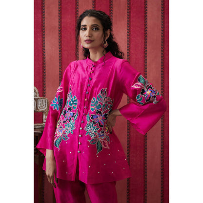 Soup by Sougat Paul Zinnia Pink Floral Co-Ord (Set of 2)