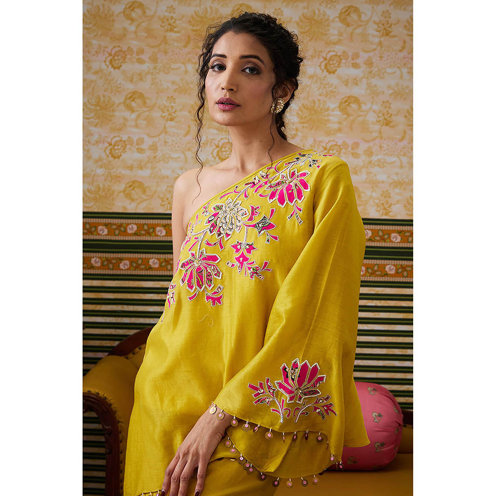 Soup by Sougat Paul Mehr Yellow Floral Co-Ord (Set of 2)