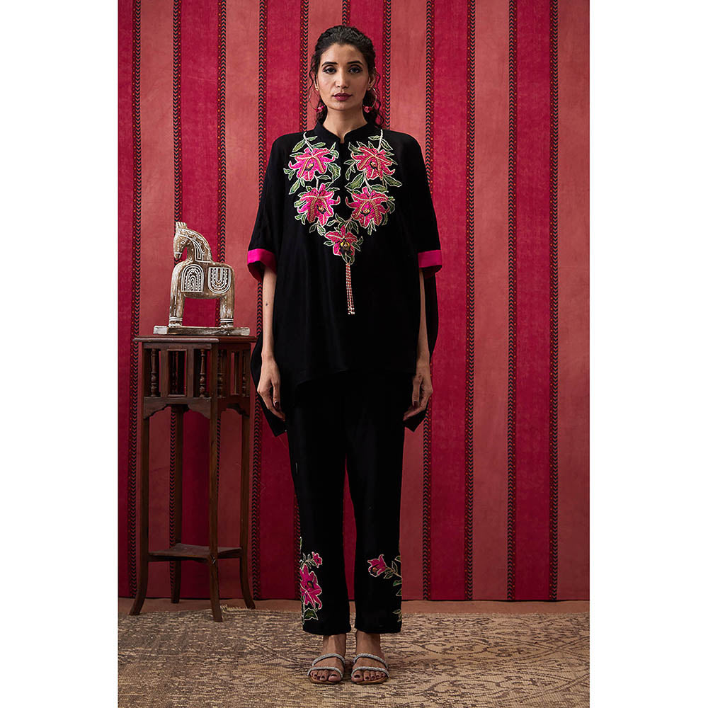 Soup by Sougat Paul Mehr Black Floral Co-Ord (Set of 2)