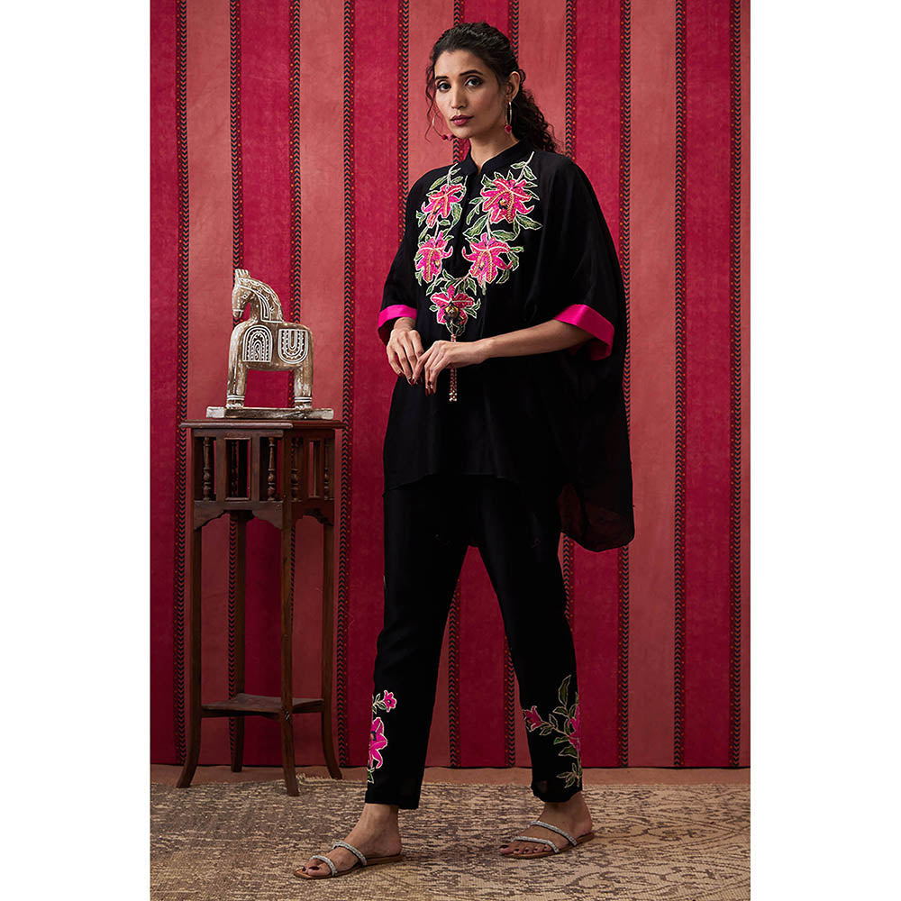 Soup by Sougat Paul Mehr Black Floral Co-Ord (Set of 2)