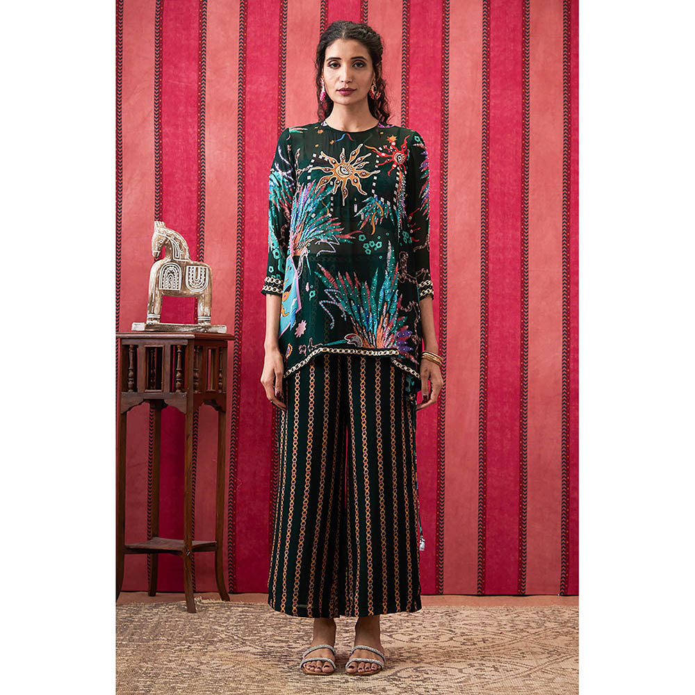 Soup by Sougat Paul Aisha Green Floral Co-Ord (Set of 2)