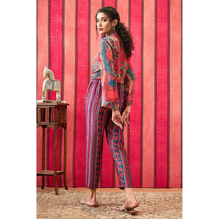 Soup by Sougat Paul Qala Multi-Color Paisley Co-Ord (Set of 2)