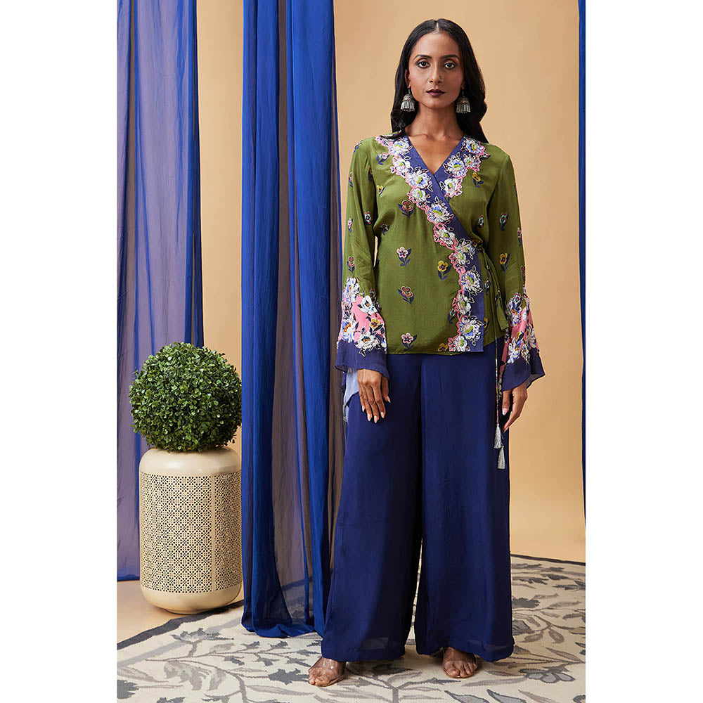 Soup by Sougat Paul Tasnim Green Floral Co-Ord (Set of 2)