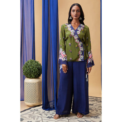 Soup by Sougat Paul Tasnim Green Floral Co-Ord (Set of 2)