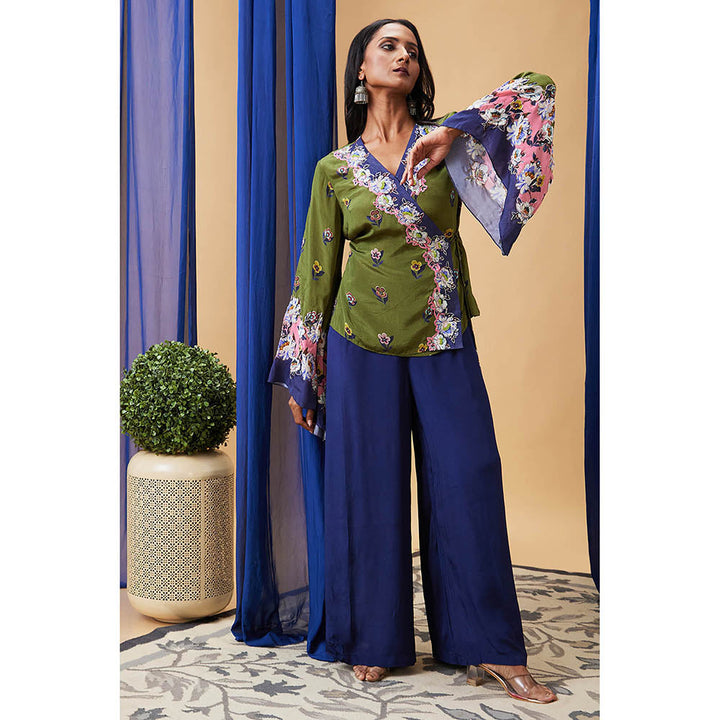 Soup by Sougat Paul Tasnim Green Floral Co-Ord (Set of 2)