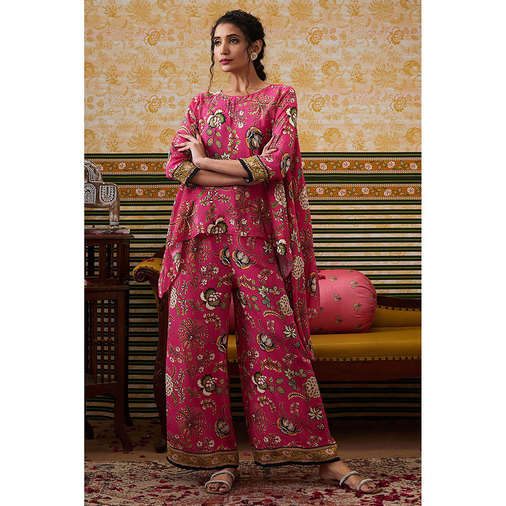 Soup by Sougat Paul Mehr Pink Floral Co-Ord (Set of 2)