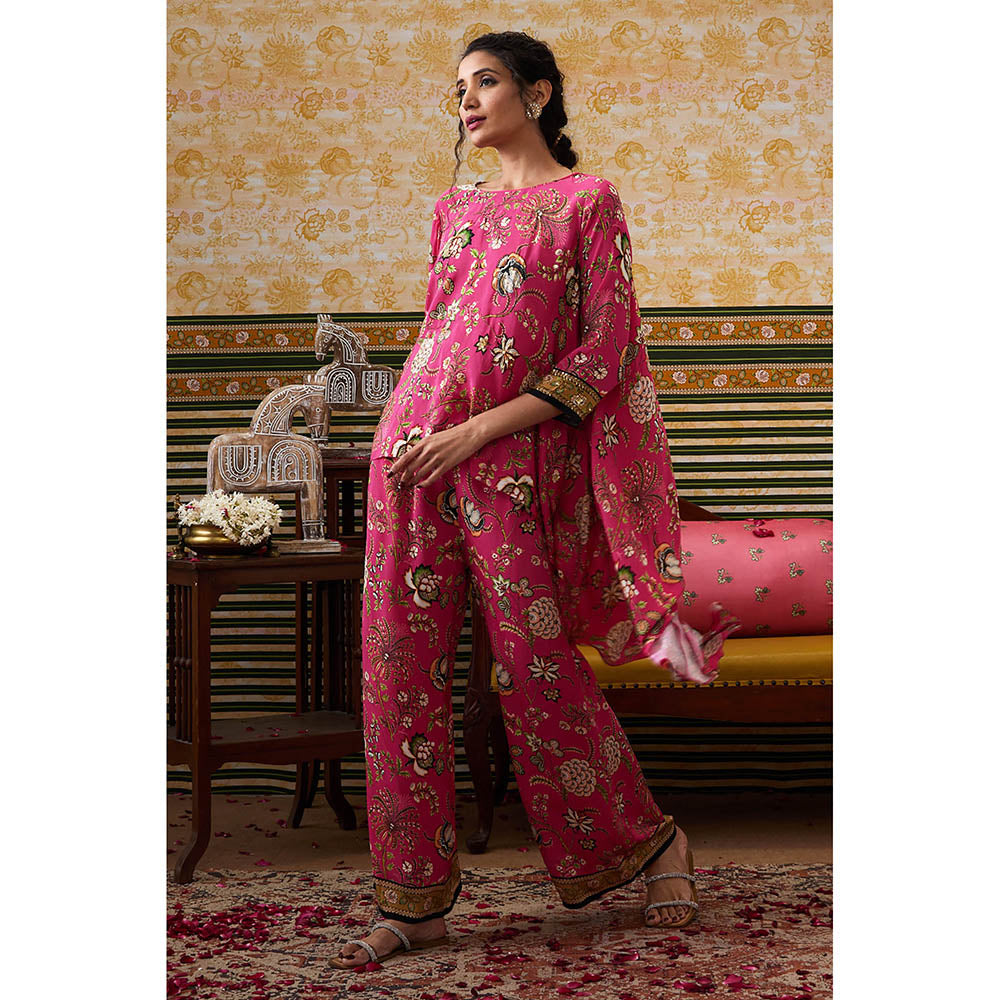 Soup by Sougat Paul Mehr Pink Floral Co-Ord (Set of 2)