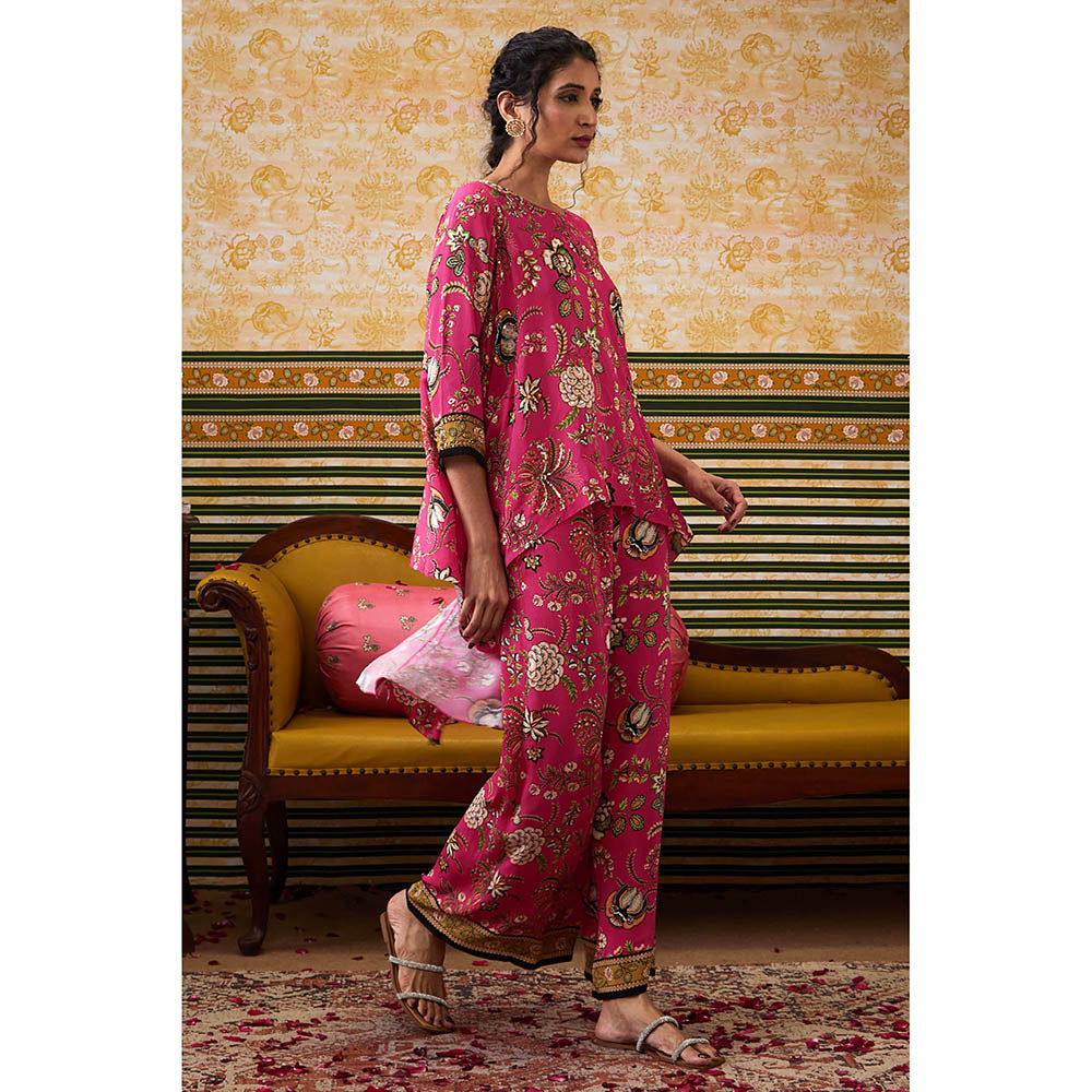 Soup by Sougat Paul Mehr Pink Floral Co-Ord (Set of 2)