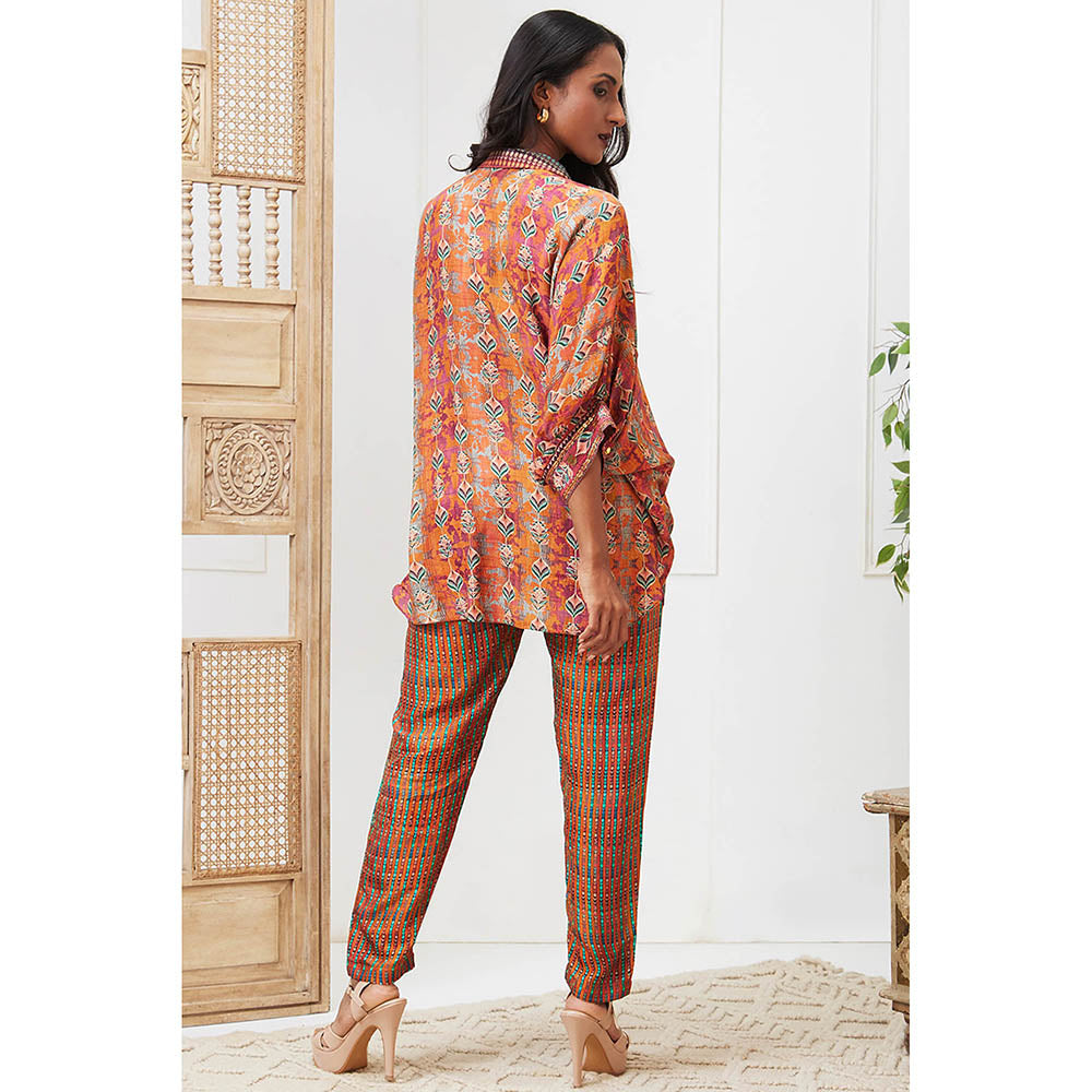 Soup by Sougat Paul Adah Orange Printed Co-Ord (Set of 2)