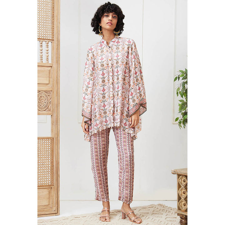 Soup by Sougat Paul Tabriz Off White Floral Kurta with Pant (Set of 2)