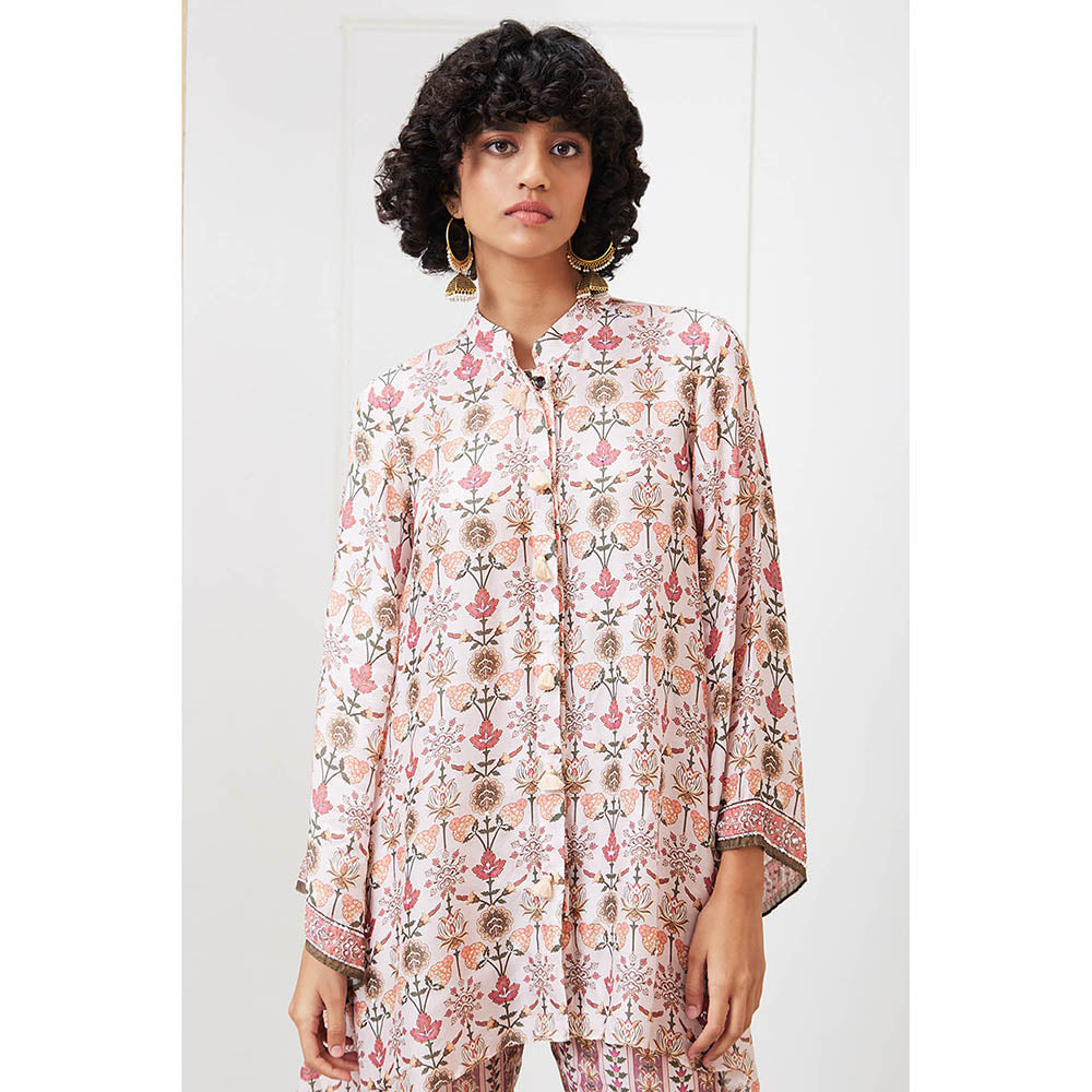 Soup by Sougat Paul Tabriz Off White Floral Kurta with Pant (Set of 2)