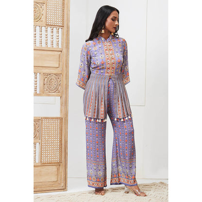 Soup by Sougat Paul Tabriz Lavender Floral Kurta with Palazzo (Set of 2)