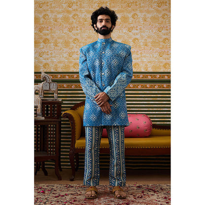 Soup by Sougat Paul Bandhej Printed Bandhgala (Set of 2)