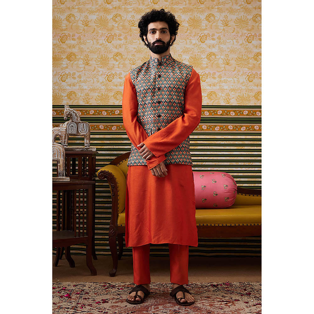 Soup by Sougat Paul Adah Bundi With Kurta (Set of 3)