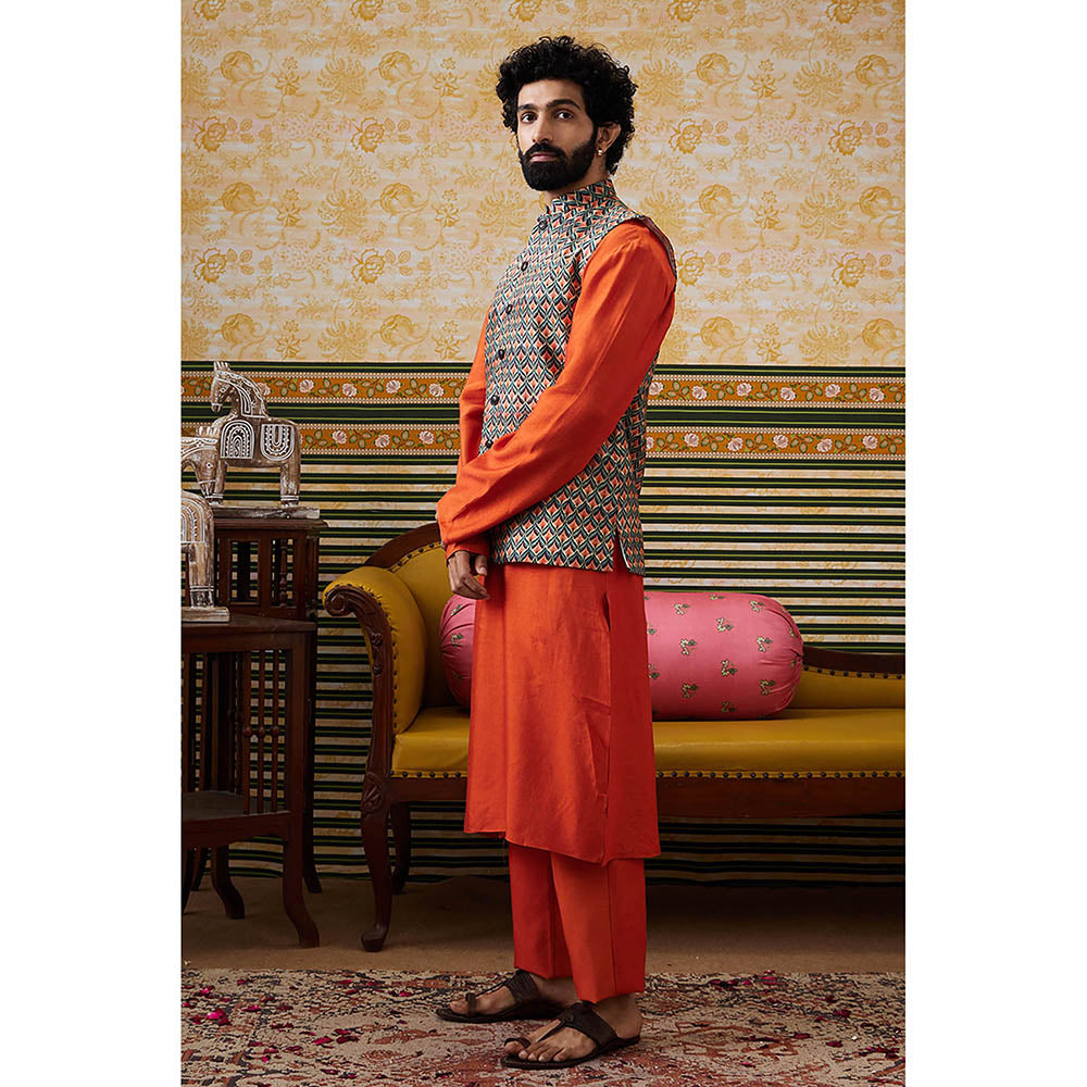 Soup by Sougat Paul Adah Bundi With Kurta (Set of 3)