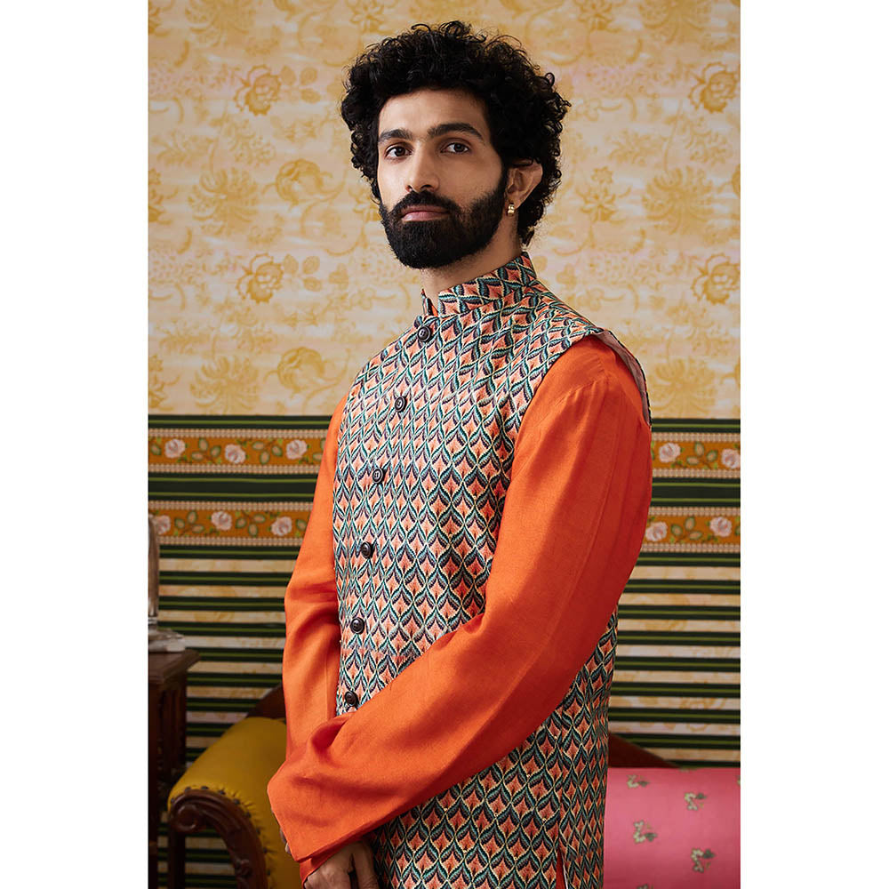 Soup by Sougat Paul Adah Bundi With Kurta (Set of 3)