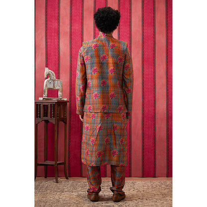 Soup by Sougat Paul Adah Embroidered Bundi with Kurta & Pant (Set of 3)