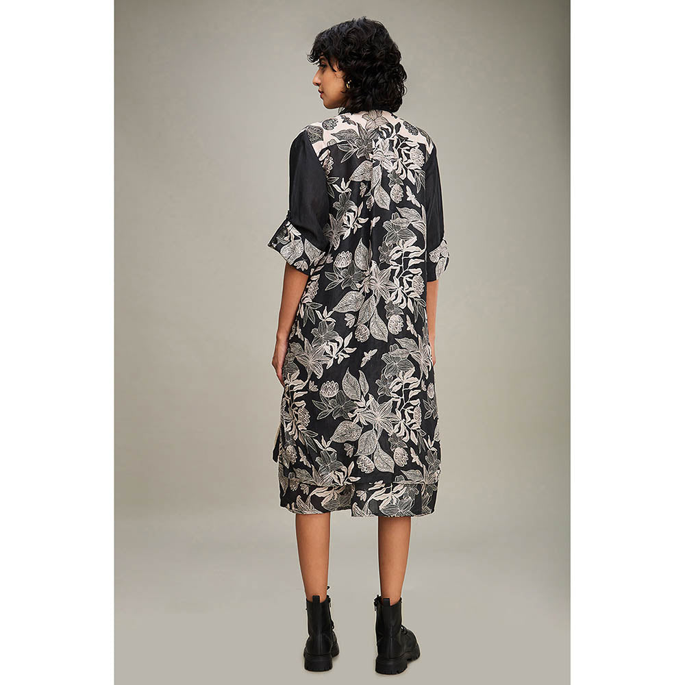 Soup by Sougat Paul Ahyana Printed Dress And Jacket (Set of 2)