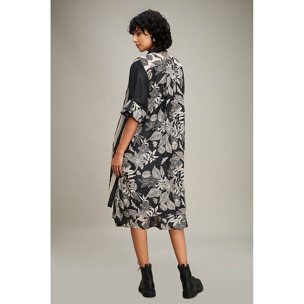 Soup by Sougat Paul Ahyana Printed Dress And Jacket (Set of 2)