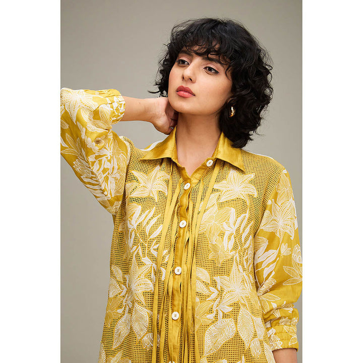 Soup by Sougat Paul Ahyana Applique Shirt Dress (Set of 2)