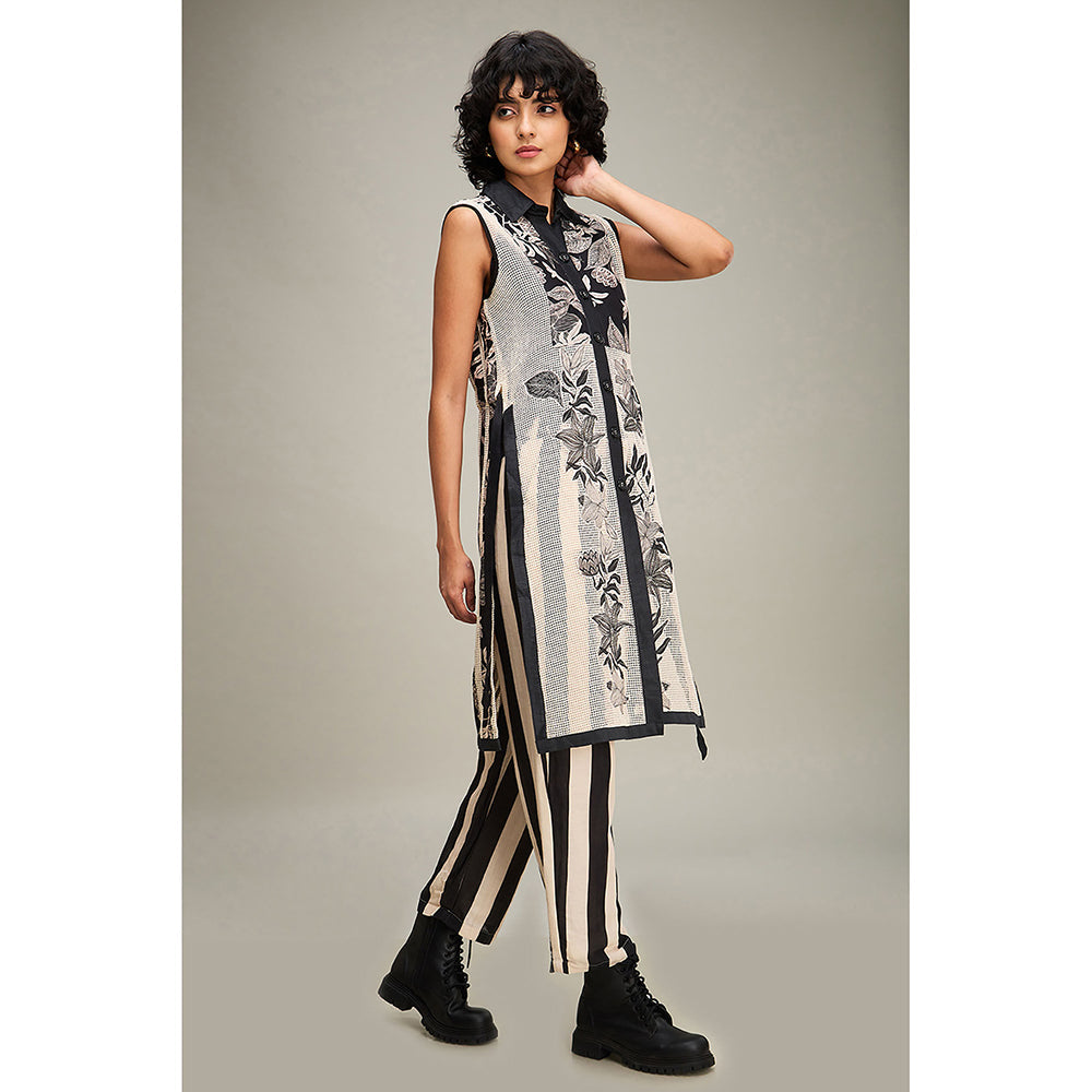 Soup by Sougat Paul Ahyana Applique Kurta and Pant (Set of 2)