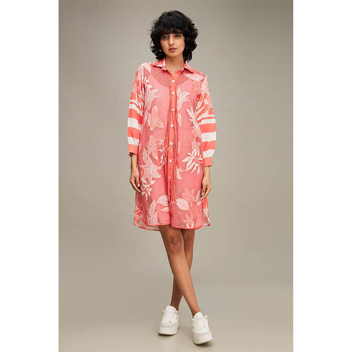 Soup by Sougat Paul Ahyana Applique Shirt Dress (Set of 2)