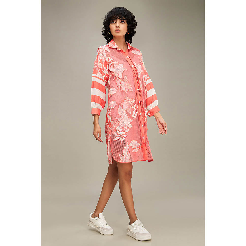 Soup by Sougat Paul Ahyana Applique Shirt Dress (Set of 2)