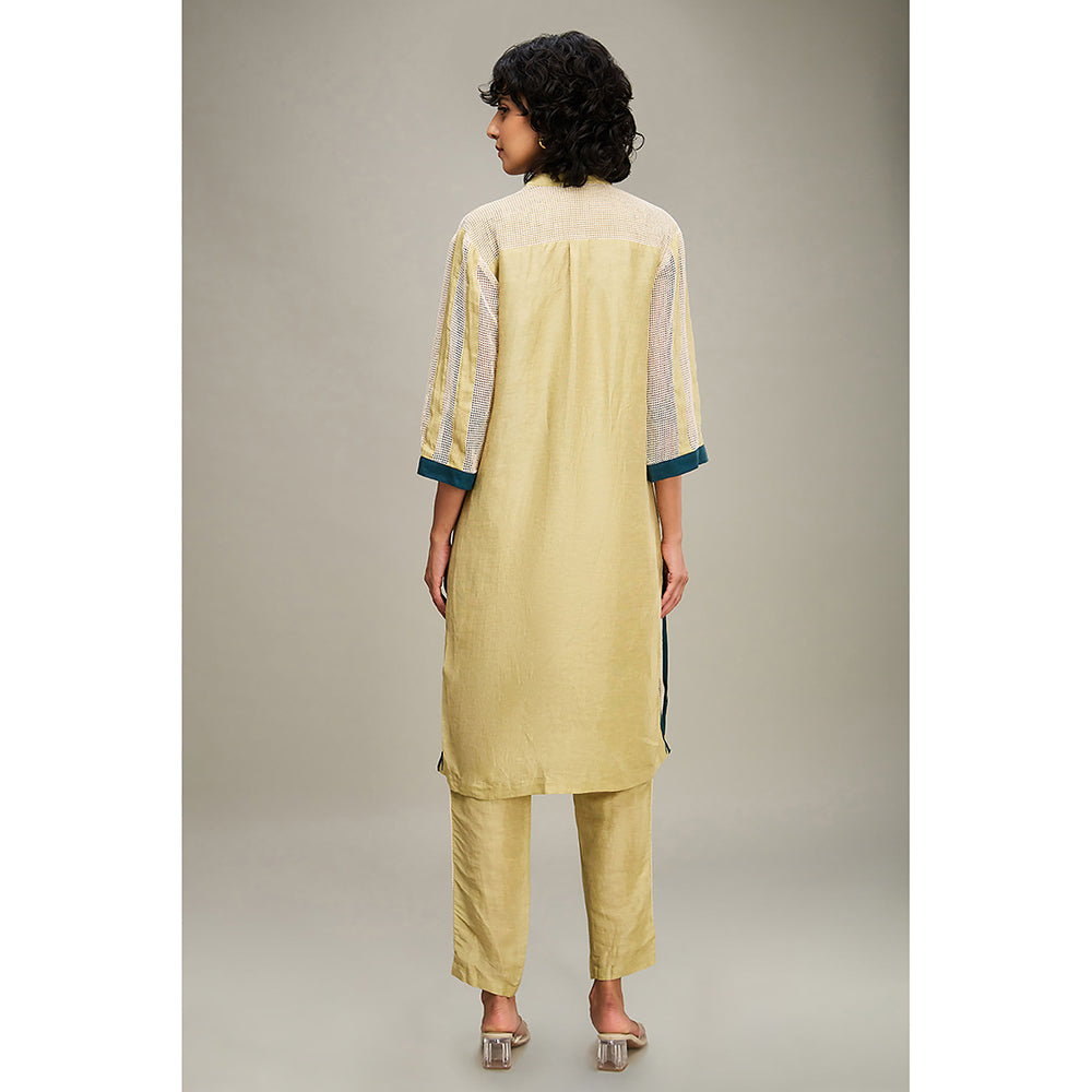 Soup by Sougat Paul Zinnia Applique Kurta and Pant (Set of 2)