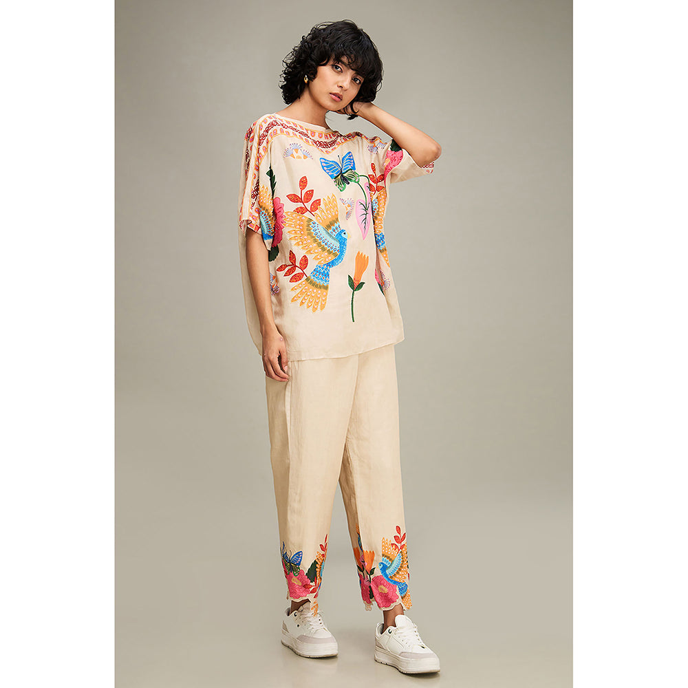 Soup by Sougat Paul Avian Canopy Kimono Co-Ord (Set of 2)