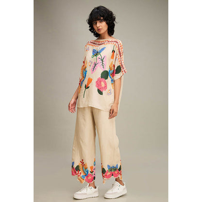 Soup by Sougat Paul Avian Canopy Kimono Co-Ord (Set of 2)