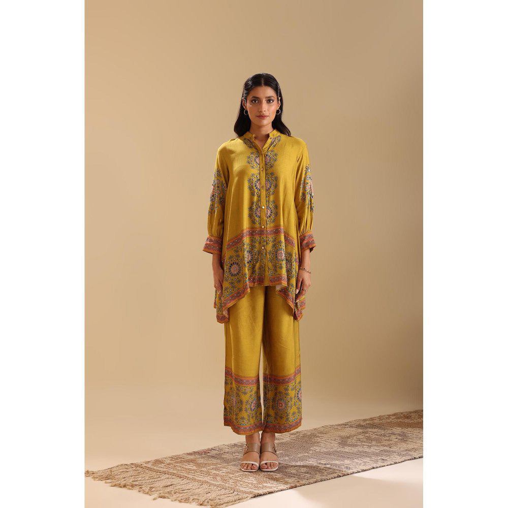 Soup by Sougat Paul Yellow Eraya Embellished Co-Ord (Set of 2)