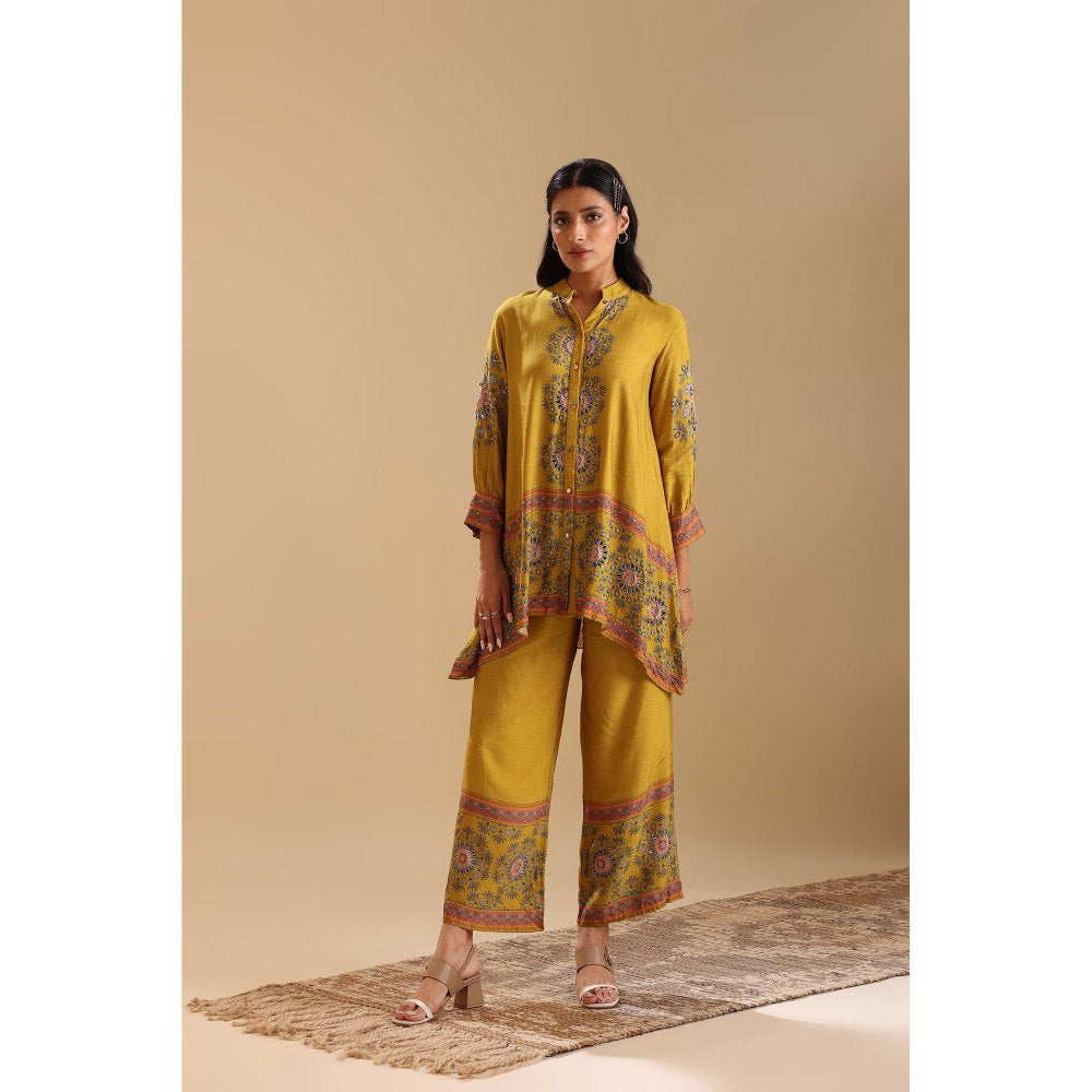 Soup by Sougat Paul Yellow Eraya Embellished Co-Ord (Set of 2)