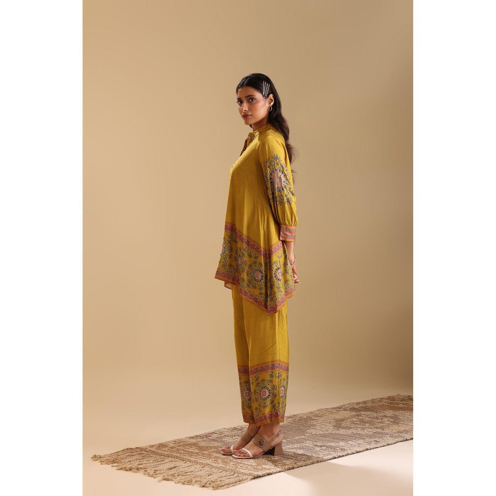 Soup by Sougat Paul Yellow Eraya Embellished Co-Ord (Set of 2)