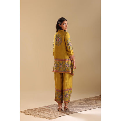 Soup by Sougat Paul Yellow Eraya Embellished Co-Ord (Set of 2)