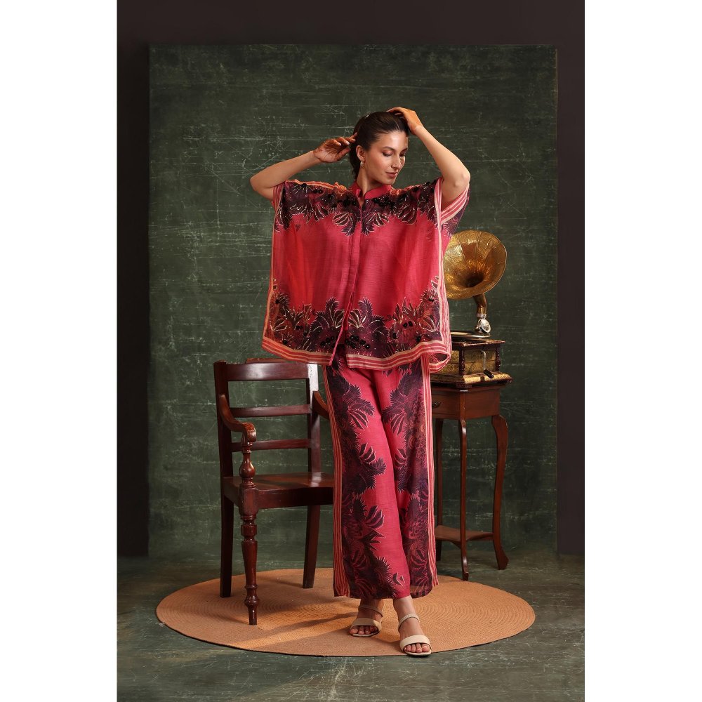 Soup by Sougat Paul Pink Kaira Embellished Co-Ord (Set of 2)